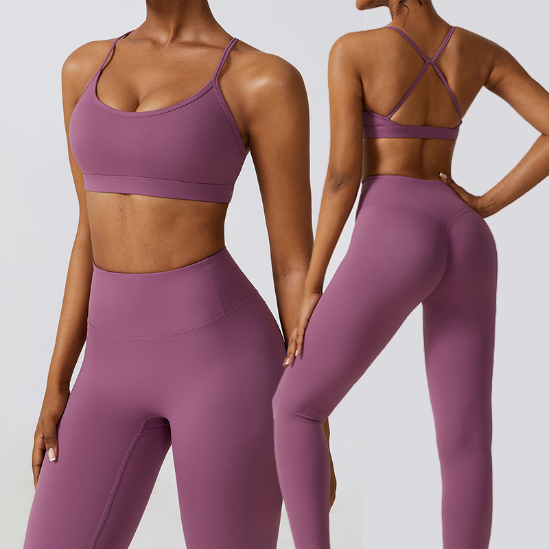 2023 Custom Fitness Sportswear Workout High Waist Activewear Gym Nahtloses Nylon 2-teiliges Yoga Wear Set für Frauen