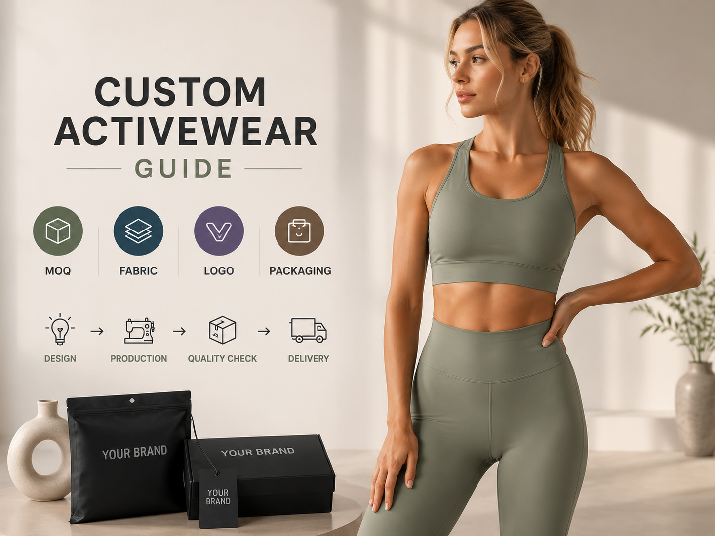 Private Label Activewear: MOQ, Fabric, Logo and Packaging Guide
