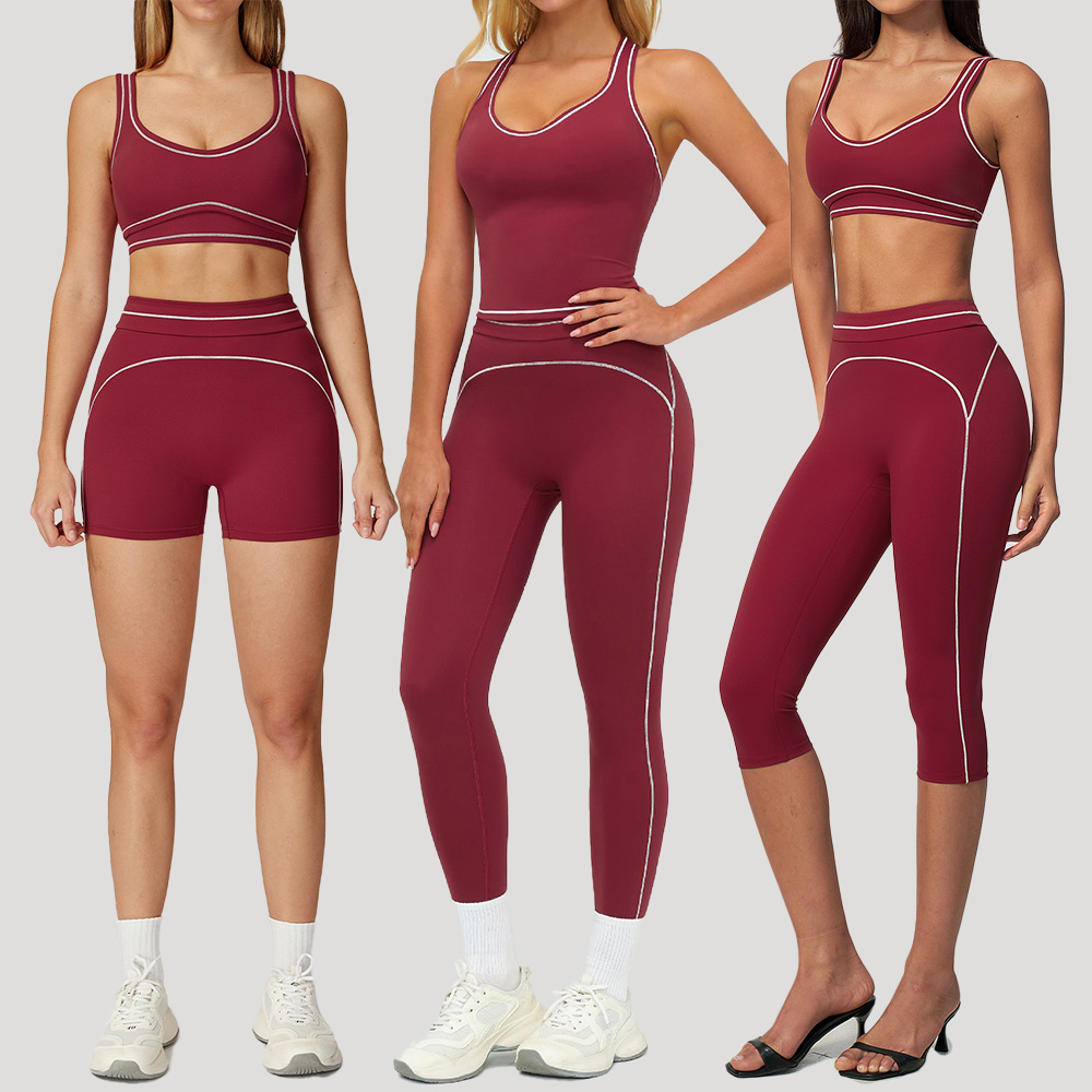 Yoga-Weste für Damen, Schulterträger, farblich abgesetztes Top, herausnehmbare BH-Einlagen, Fitness-Sport-BH mit Neckholder