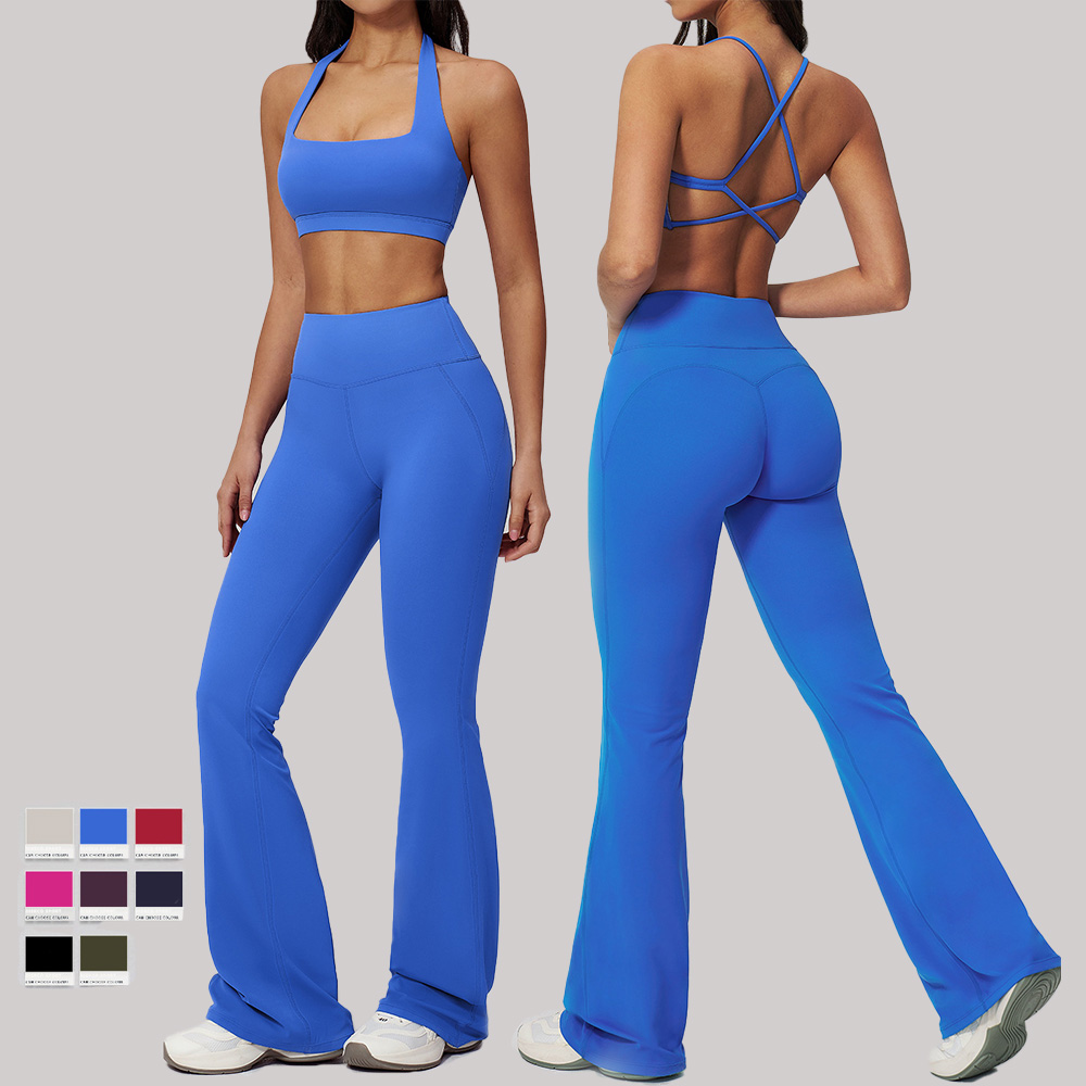 Großhandel mit individuell gestaltbarer Logo-Marke, hochwertige Sportbekleidung, Kompressions-Fitness-Set, BH und Leggings, Yoga-Set für Damen